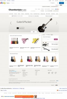 Chamberlain Music ebay store design