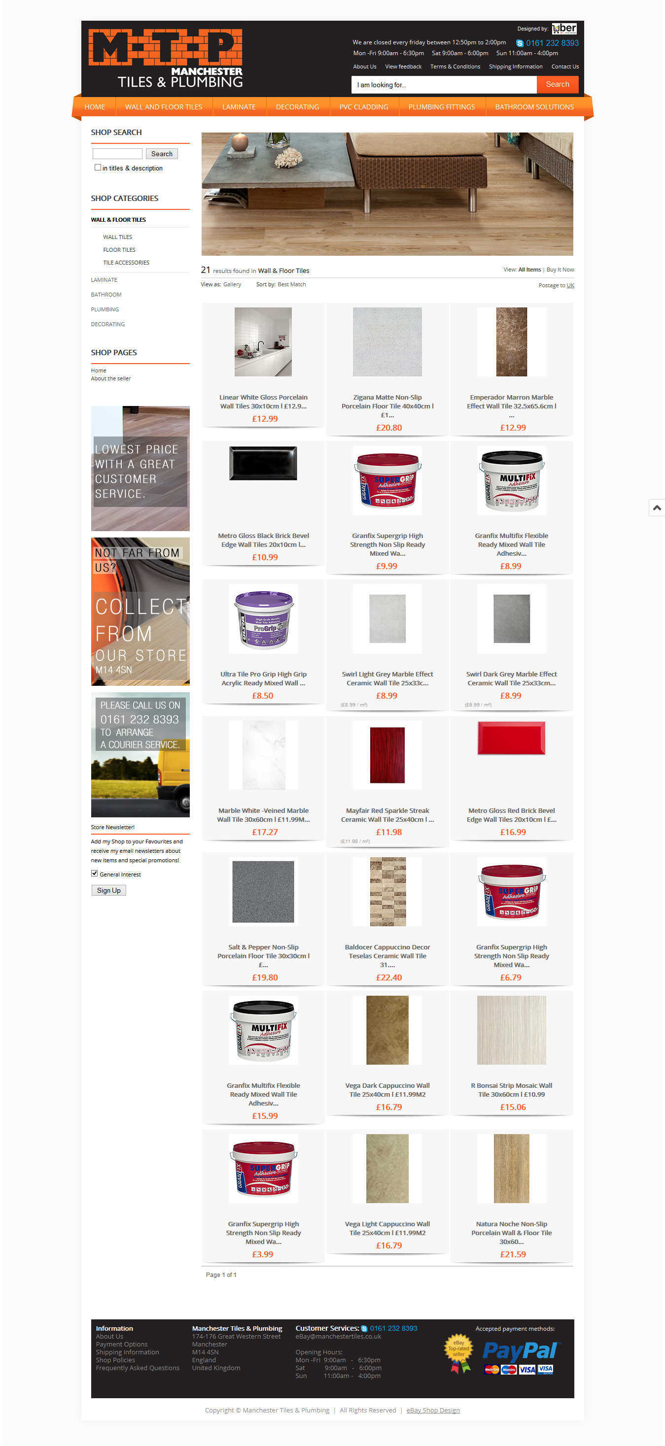 ManchesterTiles Plumbing category ebay shop design